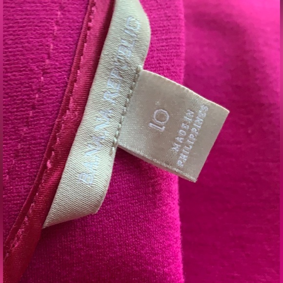 NWOT BANANA REPUBLIC DARLING DRESS. V-BACK W/GOLD ZIPPER. FUSHIA COLOR-STUNNING - Picture 10 of 10